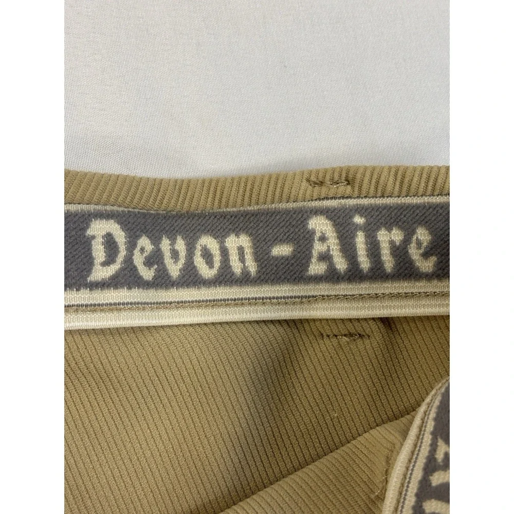 Devon Aire X-Wear Kids Lg‎ Beige Fitted Equestrian Ribbed Breeches Pants Riding